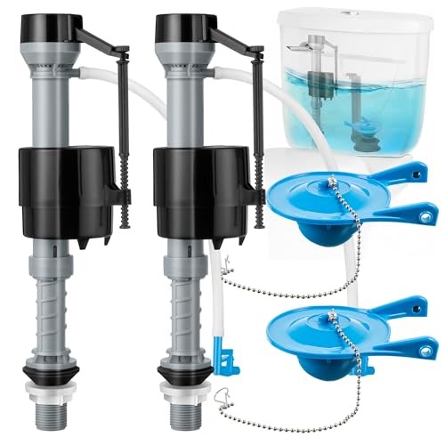 2 Set Toilet Float Replacement Kit with 3 Inch Flapper, Universal Toilet Fill