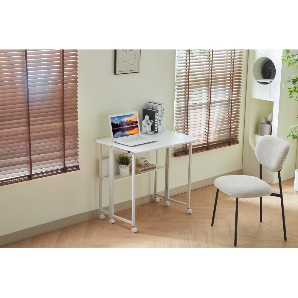 Foldable Desk-Compact Writing/Computer Table-Small Space Solution,Lightweight
