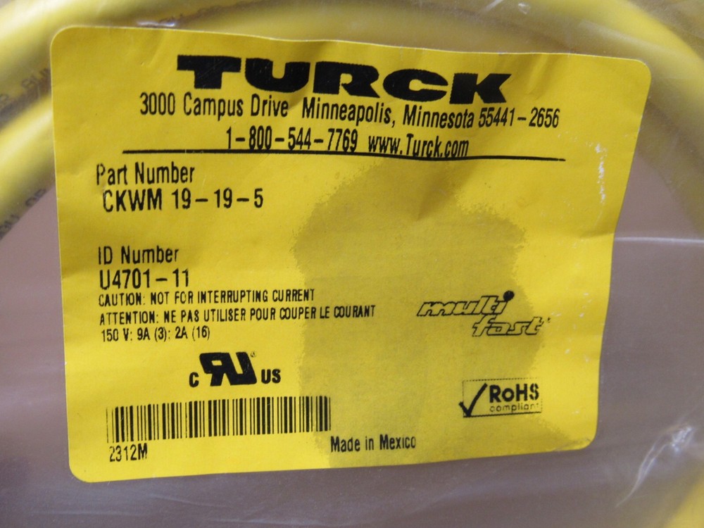 TURCK CKWM 19-19-5 Cord Set