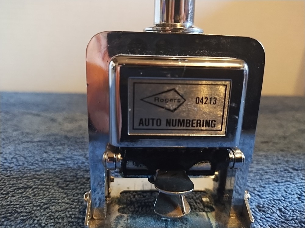 Rogers 04213 Automatic Numbering Machine Stamp