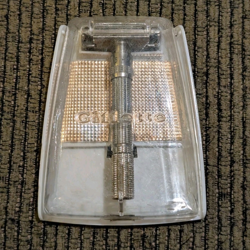 Gillette SLIM Handle Adjustable Razor - TTO - L-2 - 1966 Model - With Case