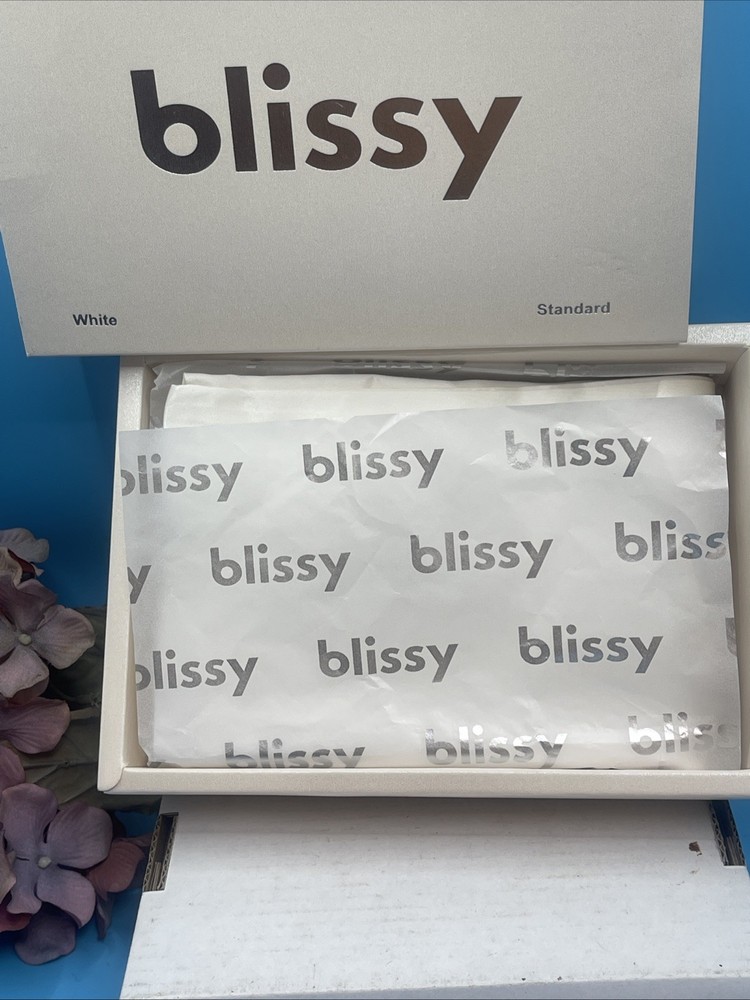 Blissy 100% Mulberry Silk ONE STANDARD Pillowcase White