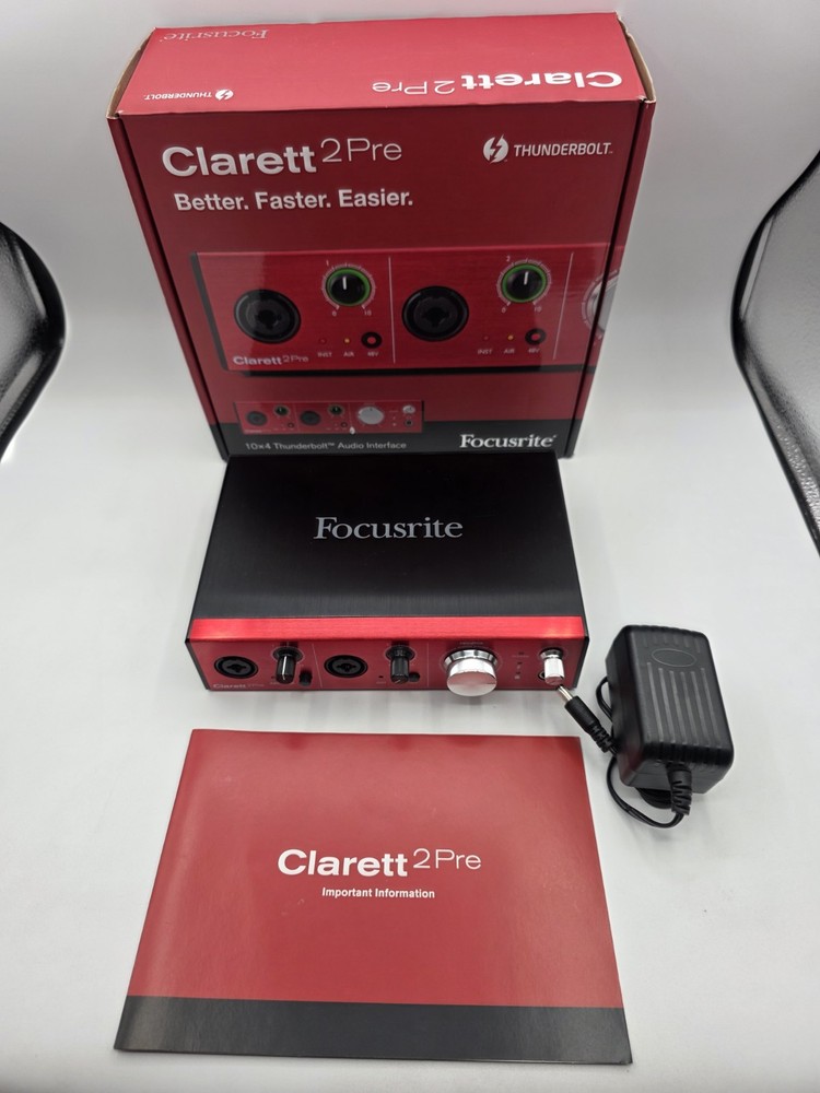Focusrite Clarett 2Pre USB-C Audio Interface Excellent Preowned Condition