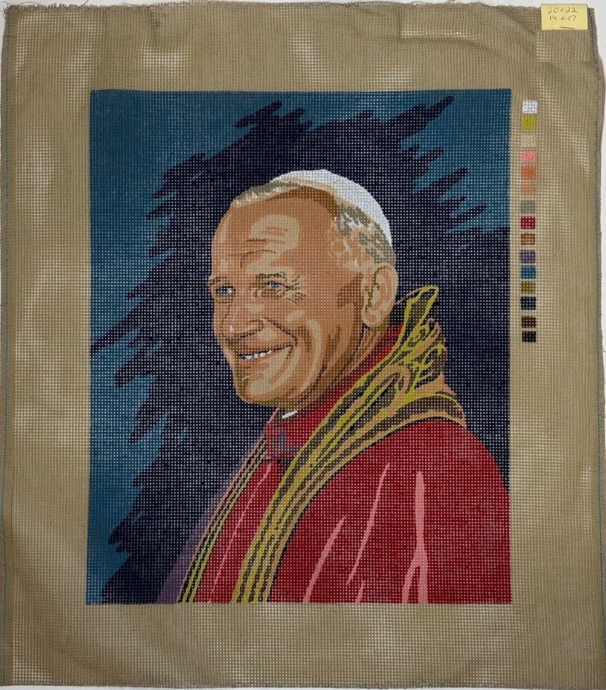 The Catholic Pope Needlepoint Canvas 14" x 17"