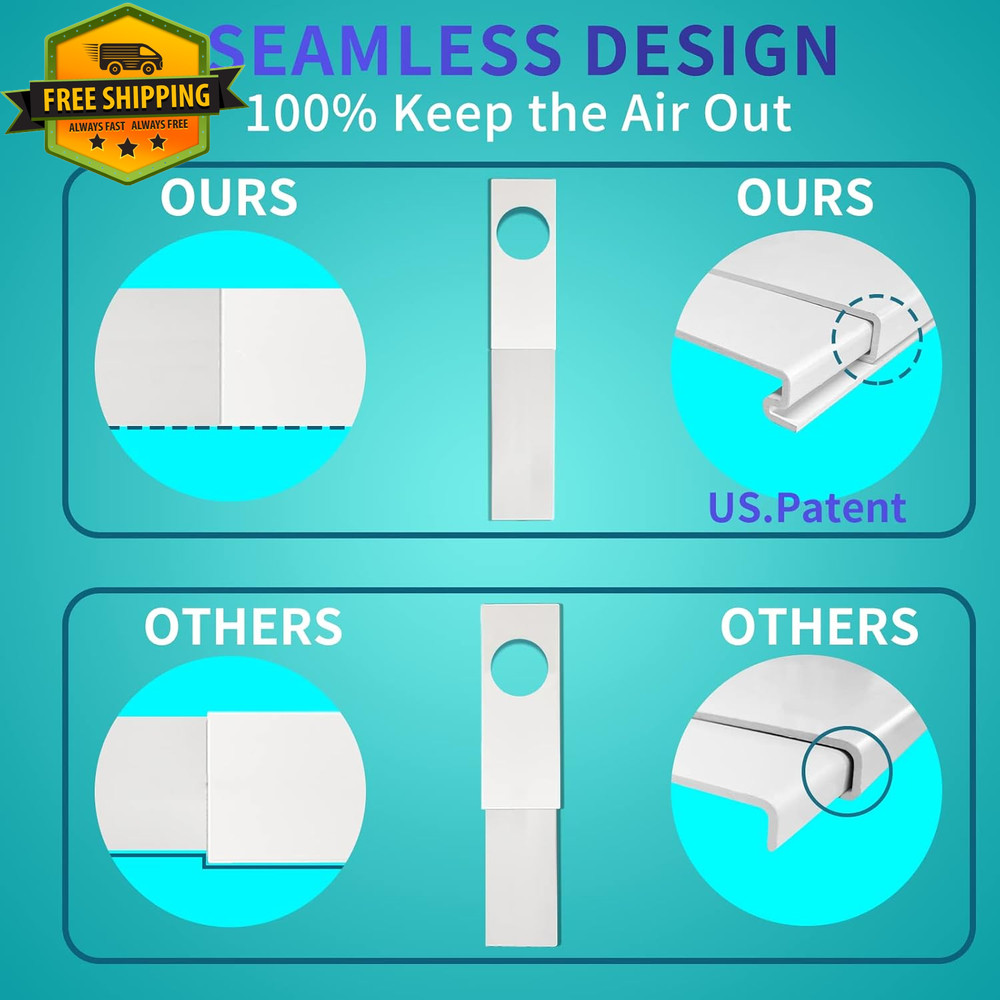 Portable AC Window Vent Kit Adjustable Seal Panel Air Conditioner 60"