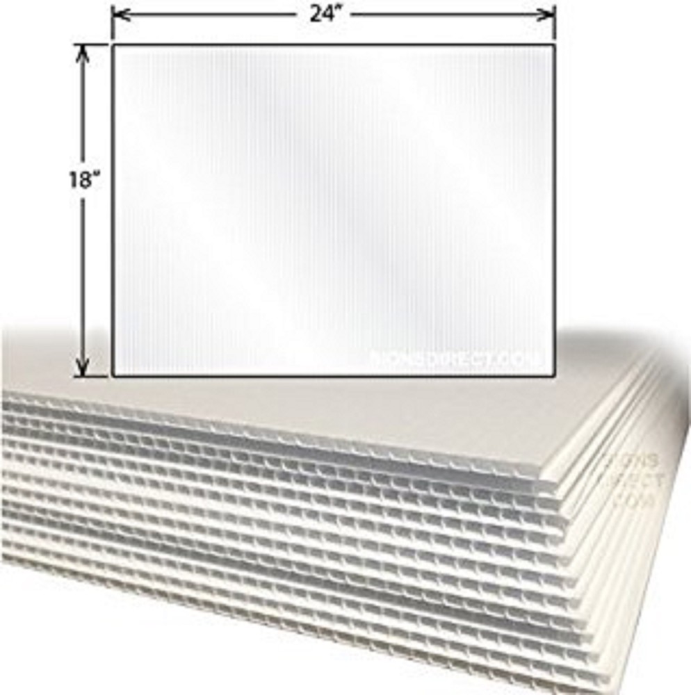 (5 Pack) WHITE - Blank Protester Demonstration Sign