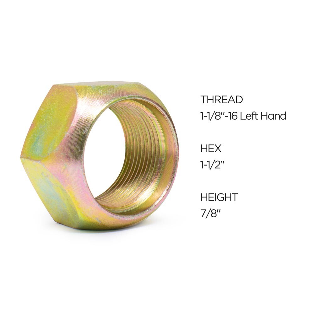 M-127 Stud-Piloted - Budd Wheel Outer Cap Nuts - Left-Hand Thread (10 Pack)