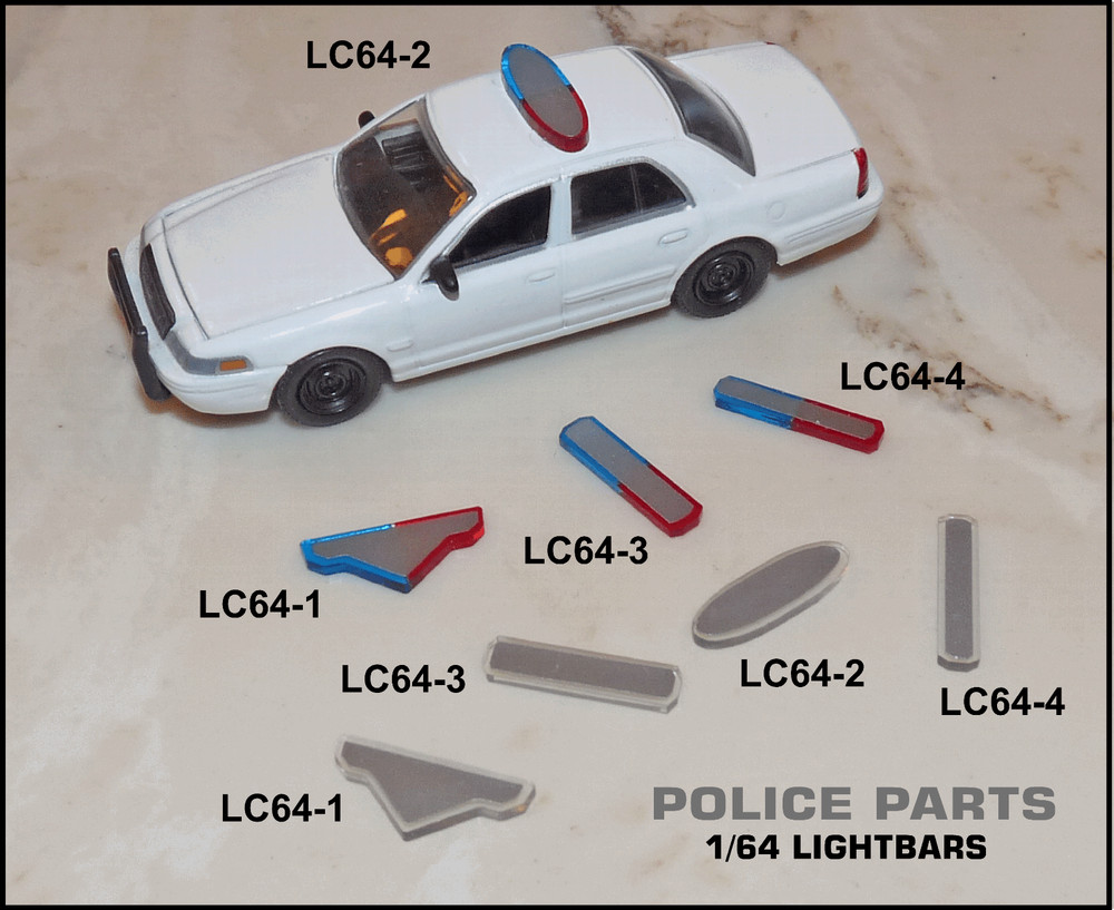 2 PACK 1/64 SCALE POLICE LIGHT BARS