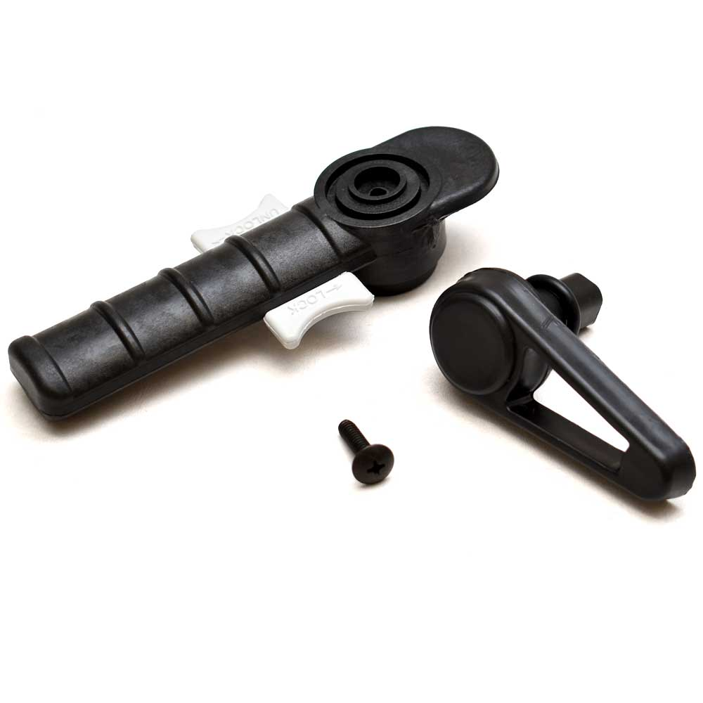 Jim Black Boat Hatch Handle 595-EHKL | Locking Black Kit