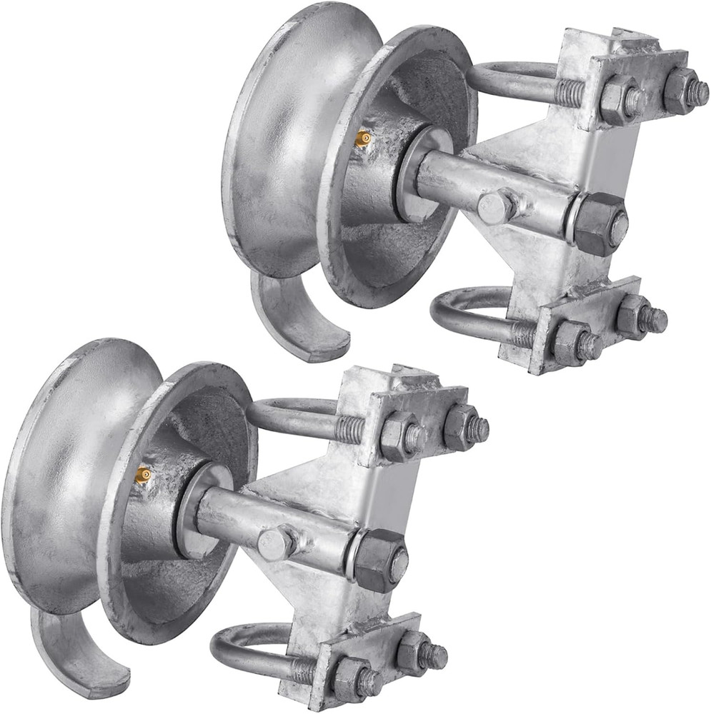 Sliding Gate Rollers Galvanized Steel Rolling Gate Hardware Kit for 2" (1-7/8")