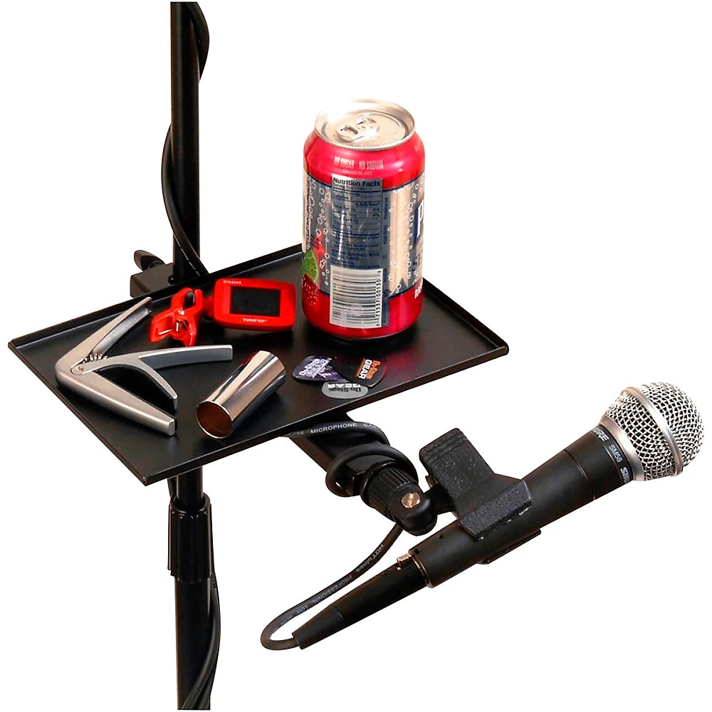 On-Stage MST1000 Combo Accessory Microphone Stand Tray Black