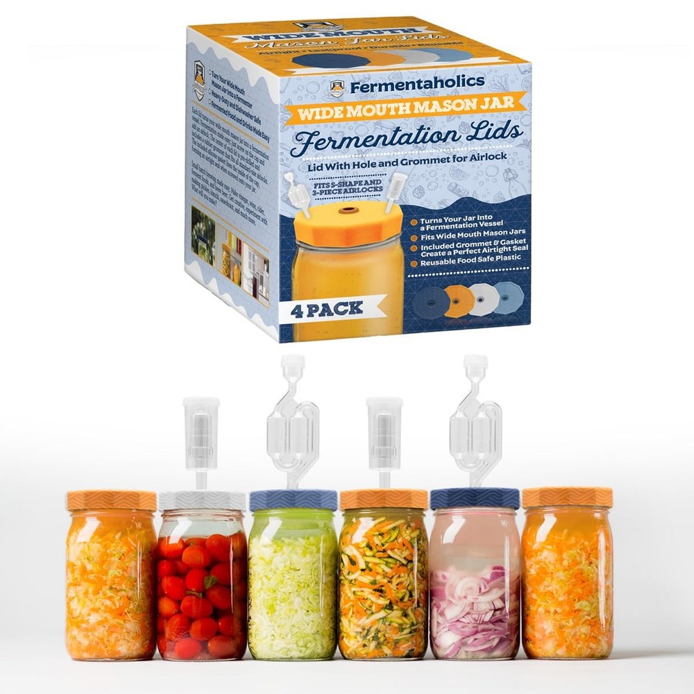 3piece Airlock 4 Pack โ€ Brewing & Fermentation Airlocks โ€ Use With Drille...