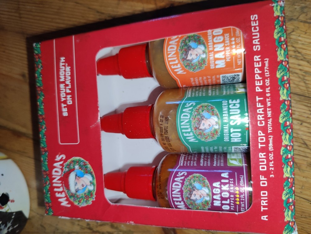 Melinda's Hot Sauces Three Pack With Christmas Packaging