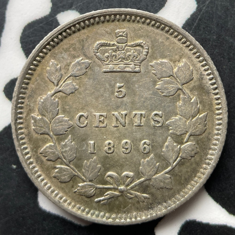 1896 Canada 5 Cents Lot#JM9033 Silver! Nice!