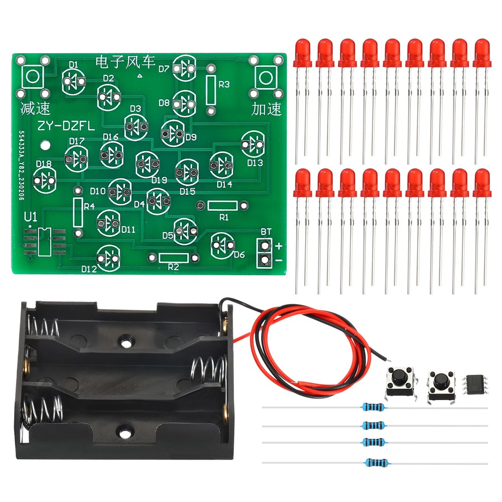 Soldering Practice Board, 4 Set Electronics Kit PCB Board LED Rotating Windmill