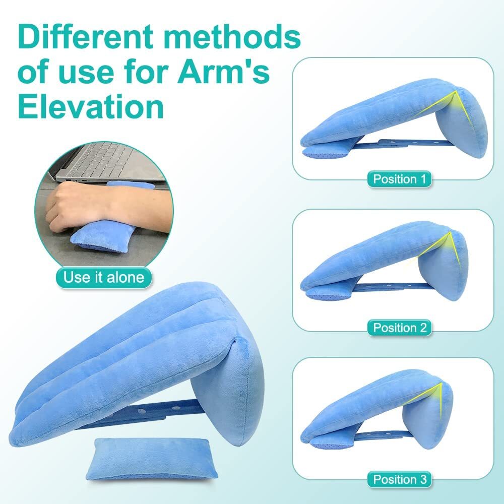 Arm Elevation Pillow Support Wedge with Mouse Wrist Pad Elevating Arm Medical