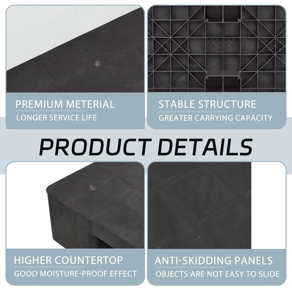 Plastic Pallets for Basement Storage Easy to Stack Lightweight Floor Pallets ...