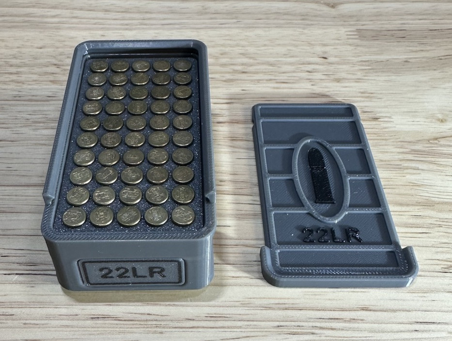 Stackable 22LR Ammo Box 50rd Capacity (6 Pack)