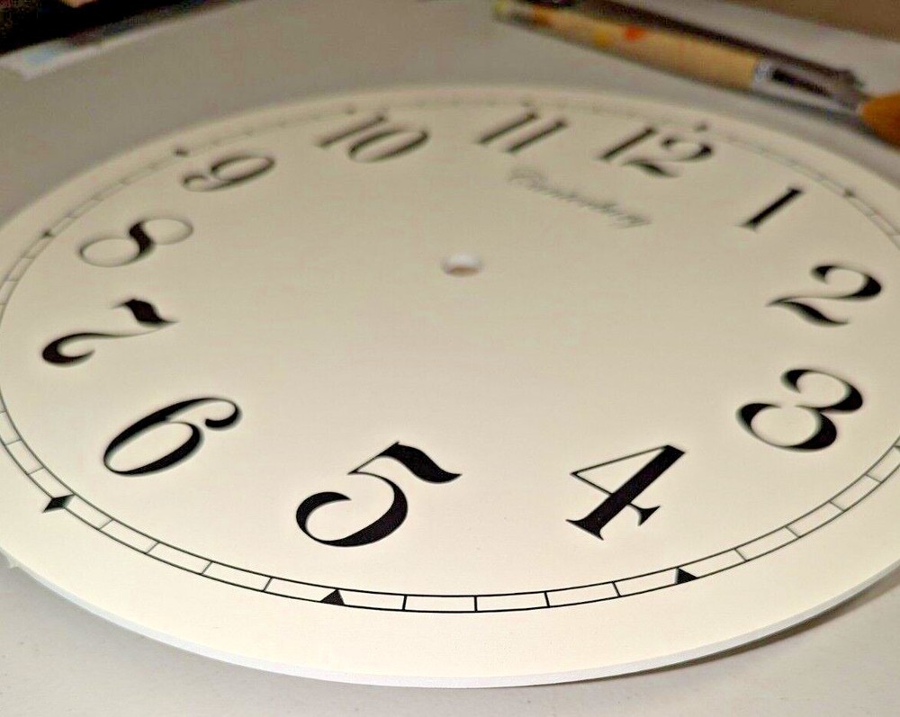 11-1/8" Printed Clock Dial Only or With Mini Quartz/Hands Movement Option