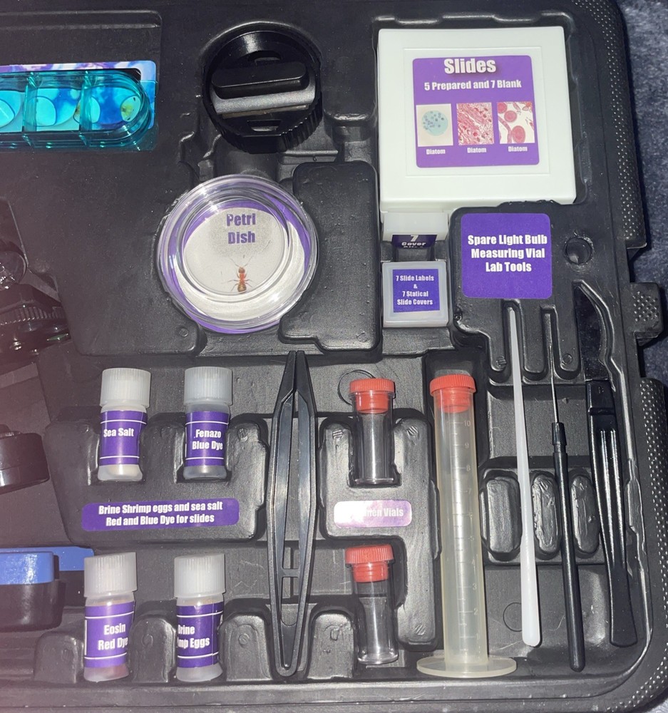 Bresser Explore One Microscope Kit 28 Piece Microscope One Stem 900X Pre Owned
