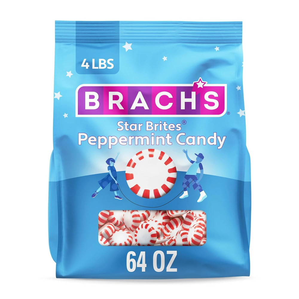 Brach's Star Brites, Candy, Peppermint, Individually Wrapped, Made Wit