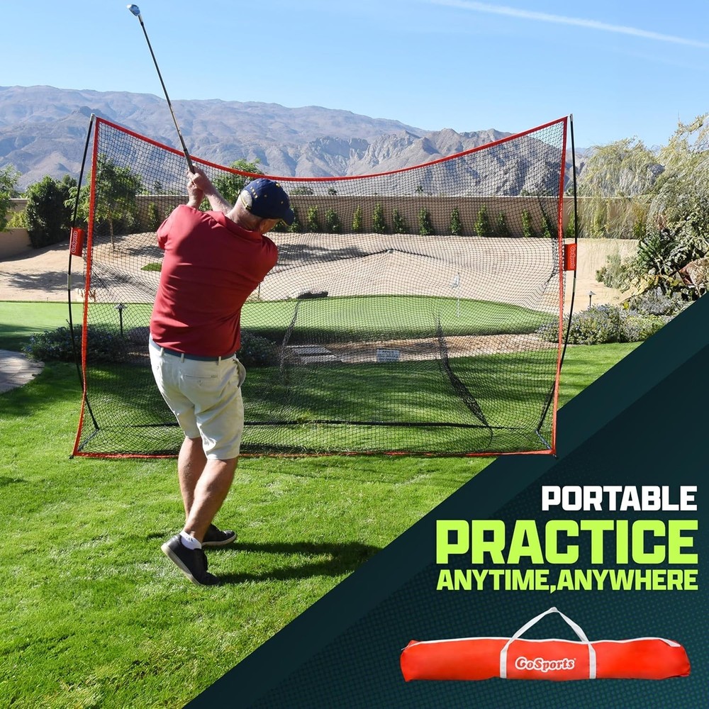 Compact Golf Practice Net - 10'x7' Size with Convenient Ball Return Feature