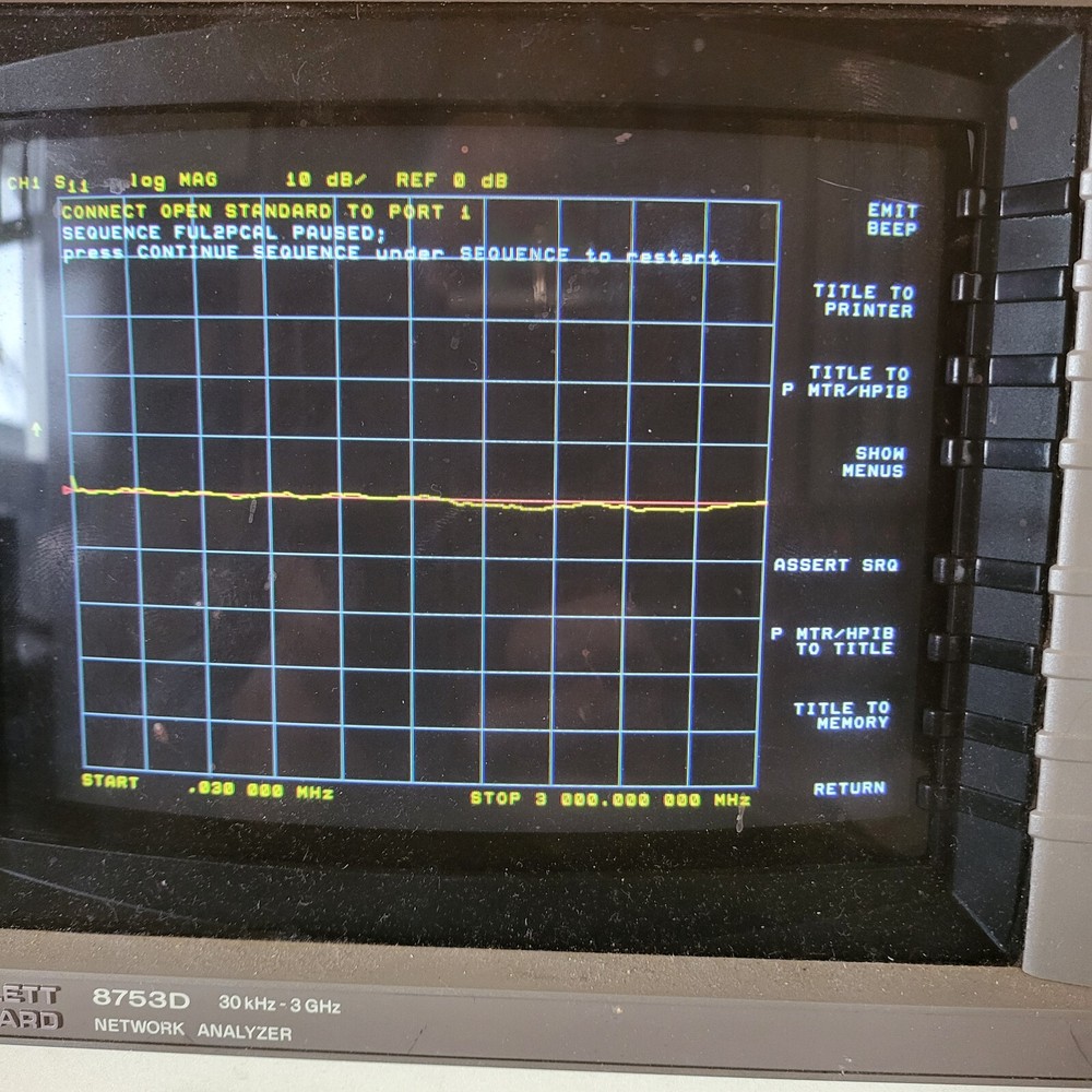 HP 8753D   30KHz-3GHz Network analyzer working