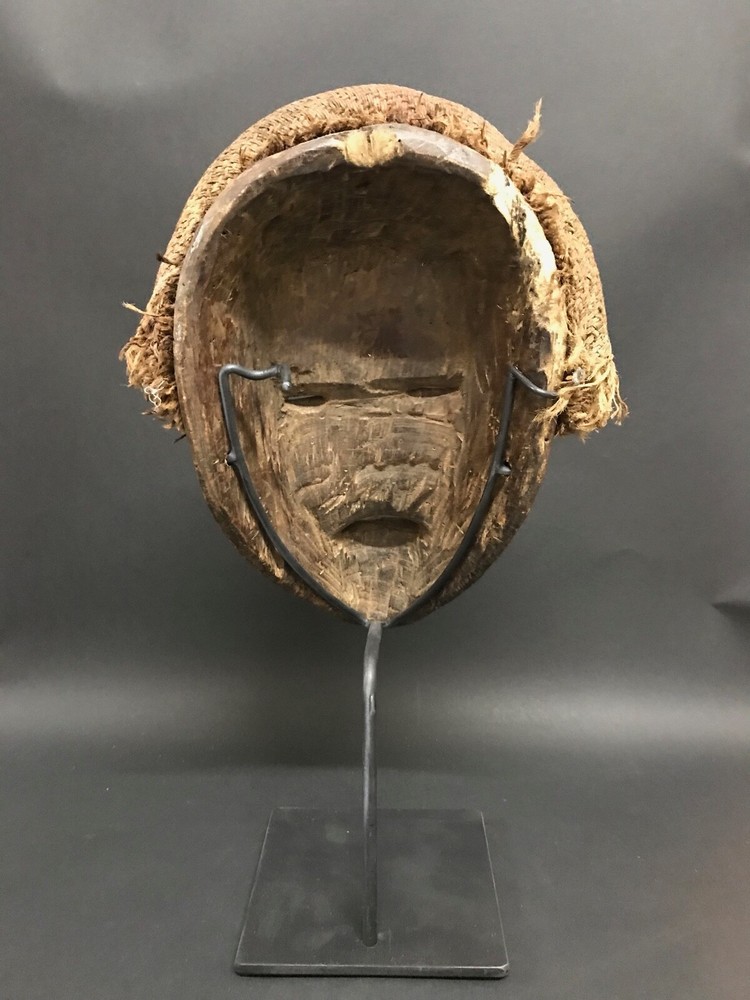 AFRICAN ART DAN MASK WITH STAND