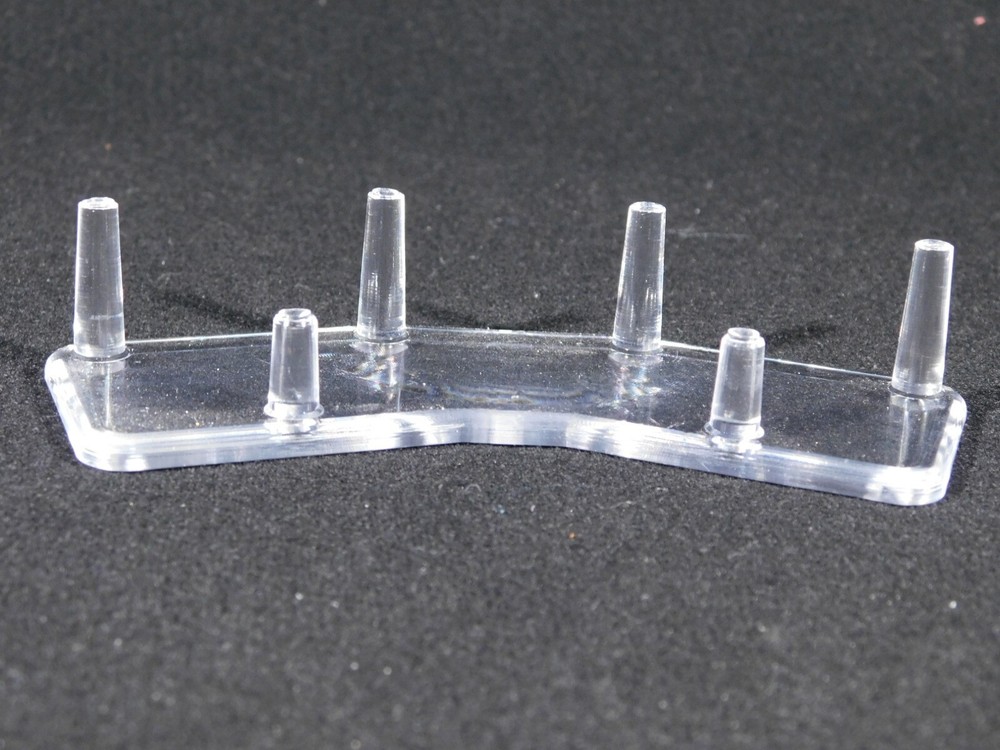 DOUBLE Three Post SPHERE Display Stand SMALL Size Clear Acrylic