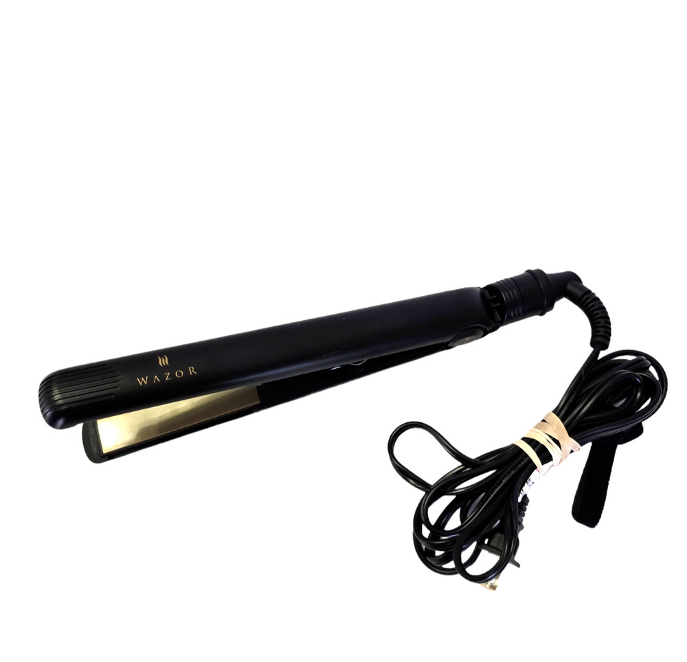 Wazor Hair Flat Iron 1” Ceramic Titanium Straightener Waves Neg Ionic Tested
