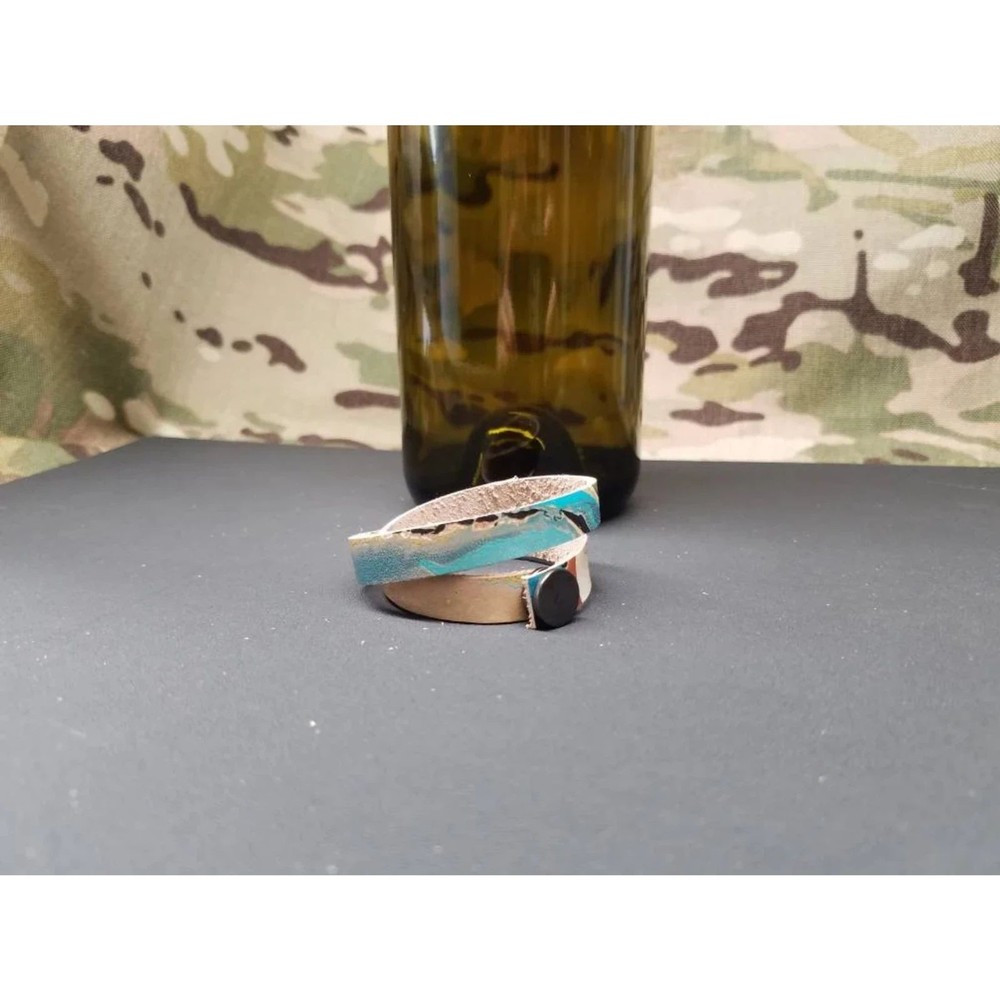 Marbled leather wrap bracelet