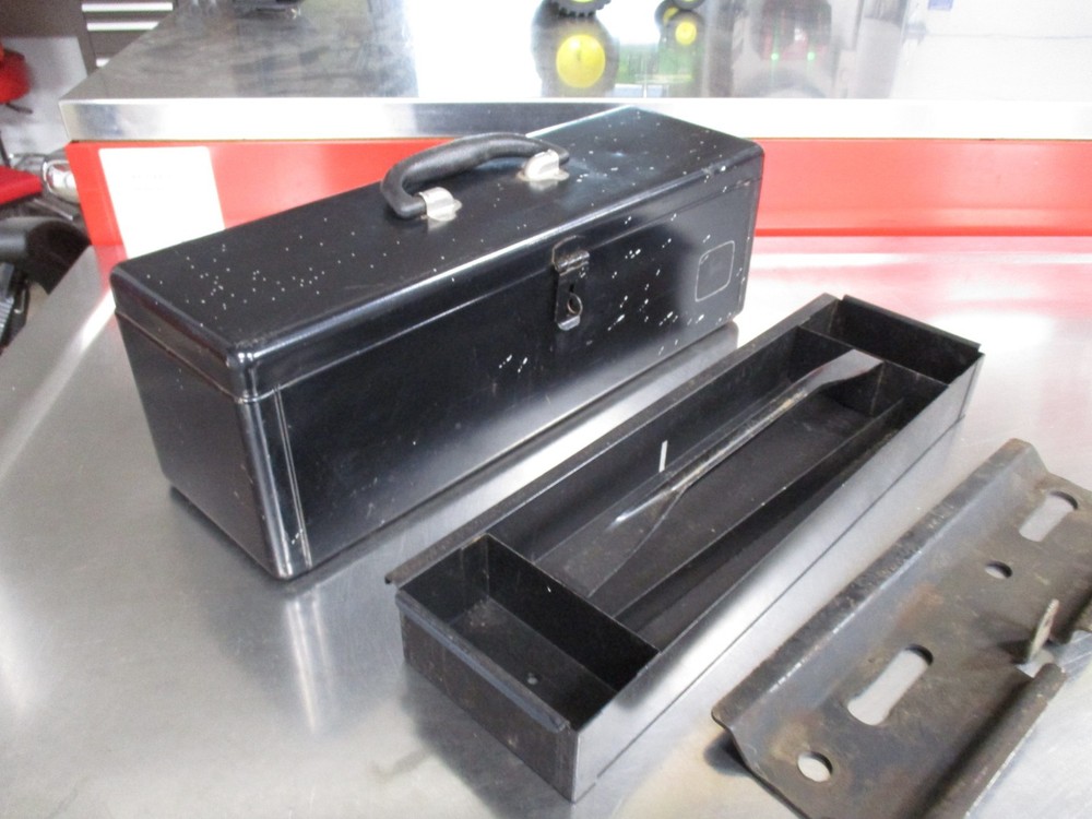 vintage original John deere tractor frame mount toolbox tool box