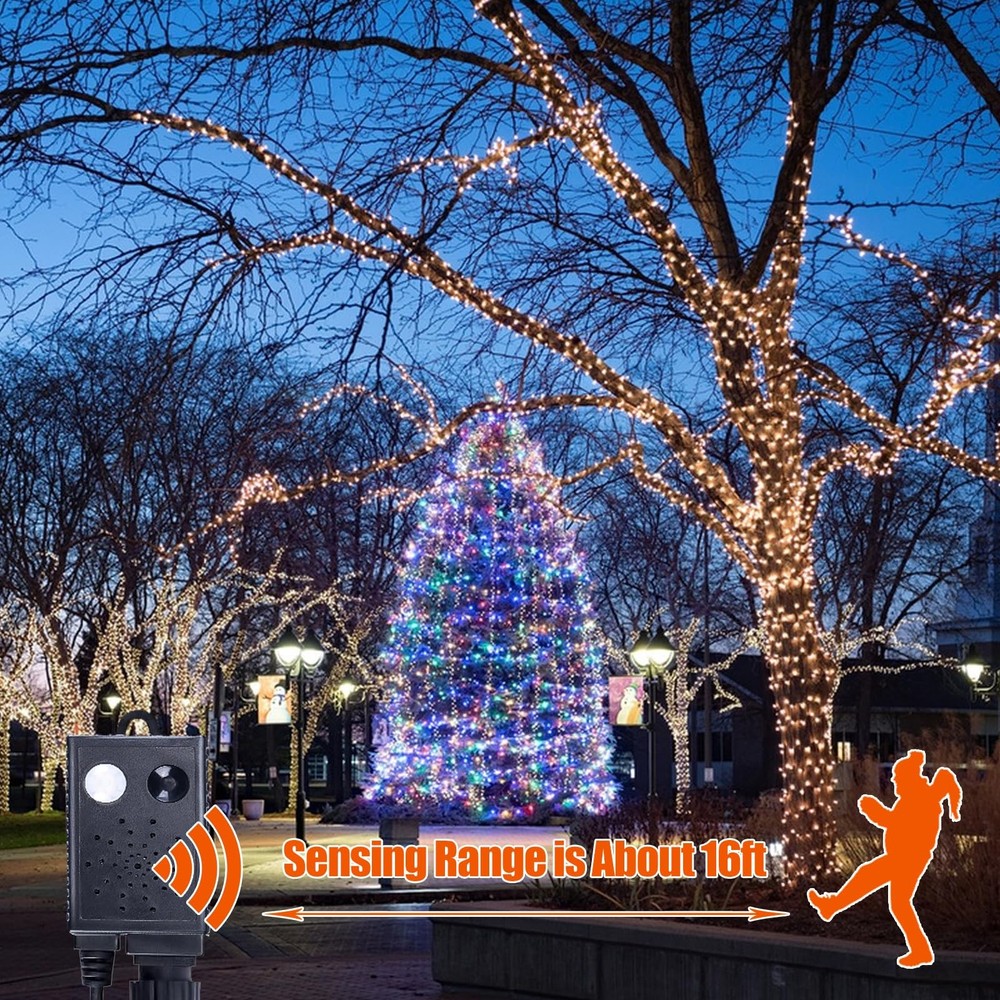 Dreicht Music Motion Sensor Color Changing Christmas String Multicolor