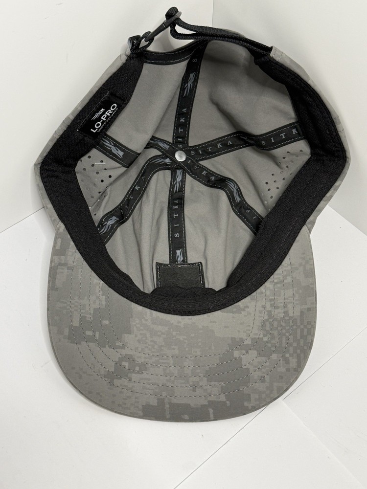 Sitka Gear Lo-Pro Unstructured Lightweight Gray Adjustable Strapback Hat Cap