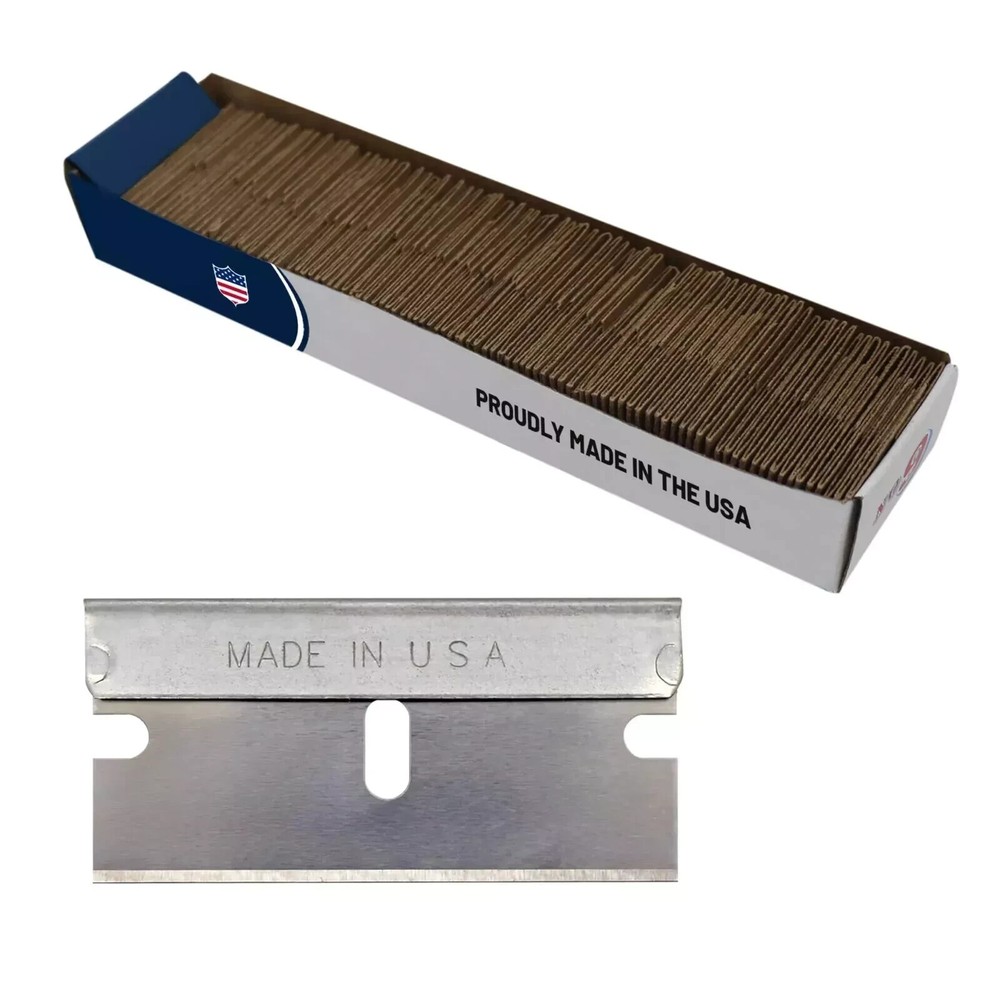 USA Single Edge Razor Blades Box Cutter Scraper Tool Sharp No 9 DOUBLE HONED