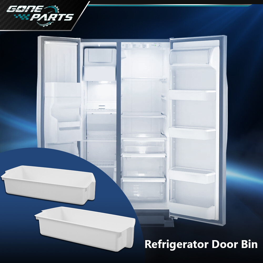 4 Packs White Shelf Bin Compatible with Kenmore Whirlpool Refrigerator