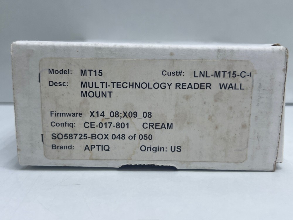 APTIQ LENEL MT15 MULTI-TECHNOLOGY READER WALL MOUNT WHITE