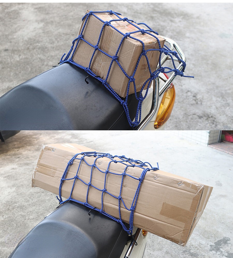 Bike Cargo Net Storage Net Strong Hooks Storage Cargo Rack Net for Motorcycle