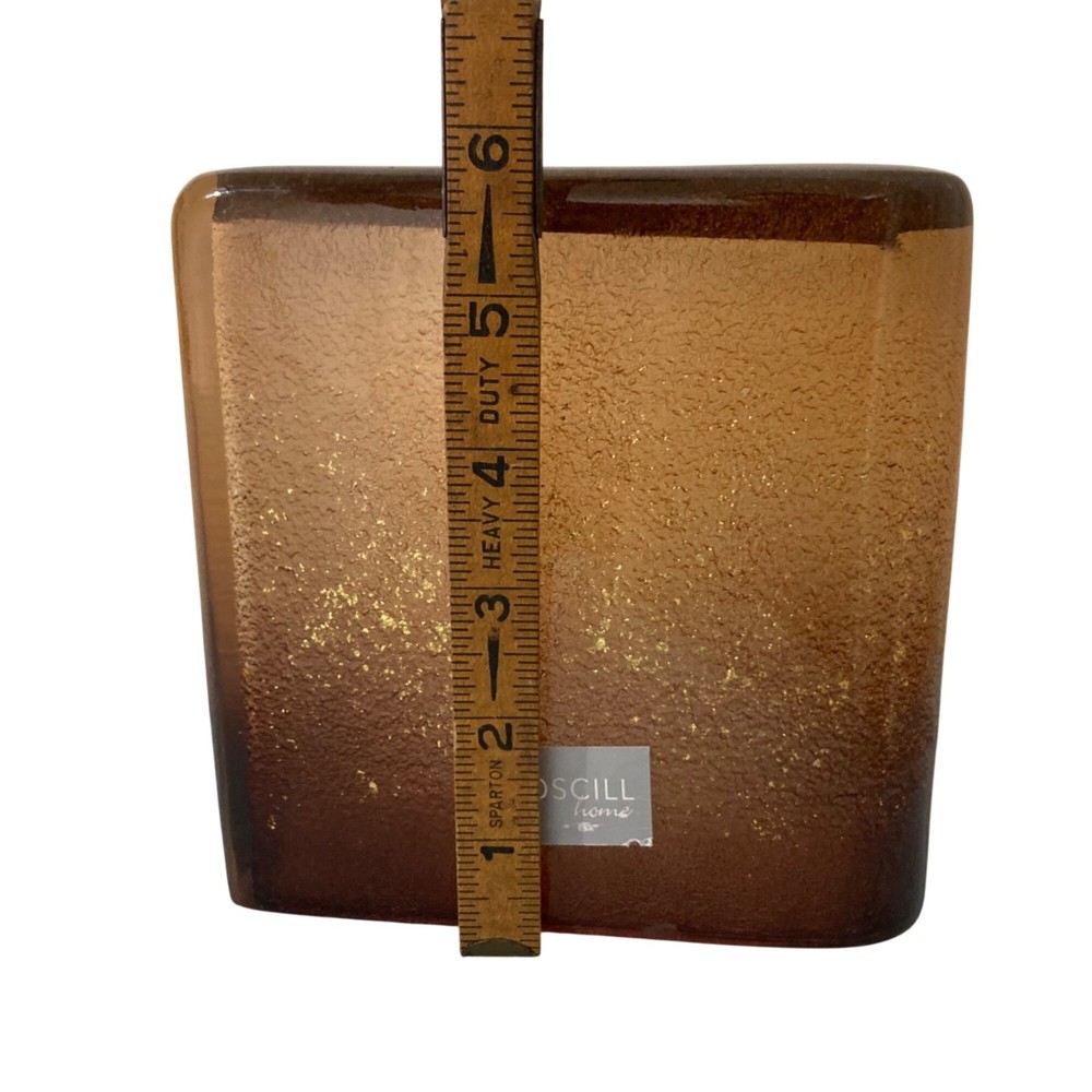 Croscill Gold-Flecked Amber Colored Square Tissue Holder