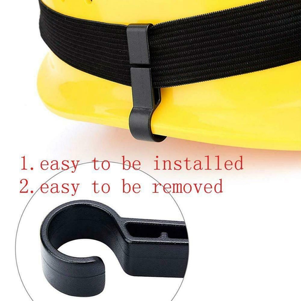 20Pcs Headlamp Clips Attachment Head Light Clamps Hard hat Safety Cap Hook