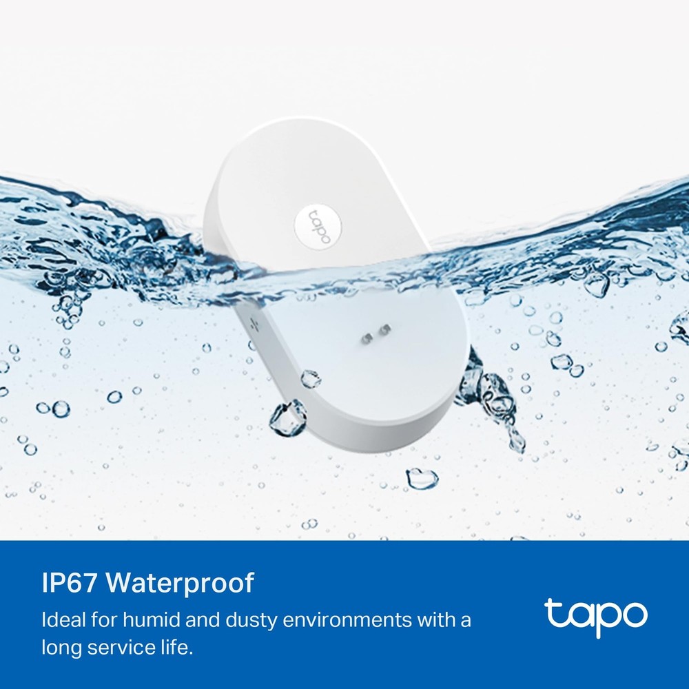 TP-Link Tapo Smart Water Leak Detector, Requires Hub, White
