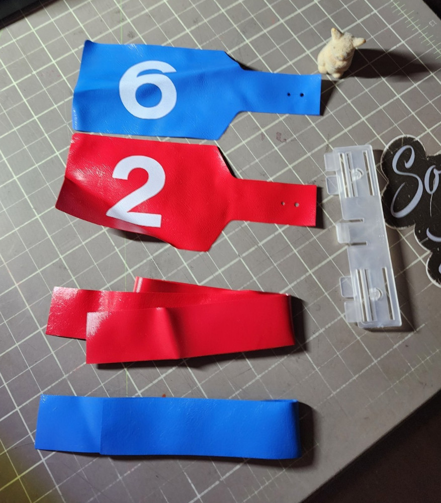 🏁Vintage RC Controller Frequency Flag Kit⚡Red #2 & Blue #6 New