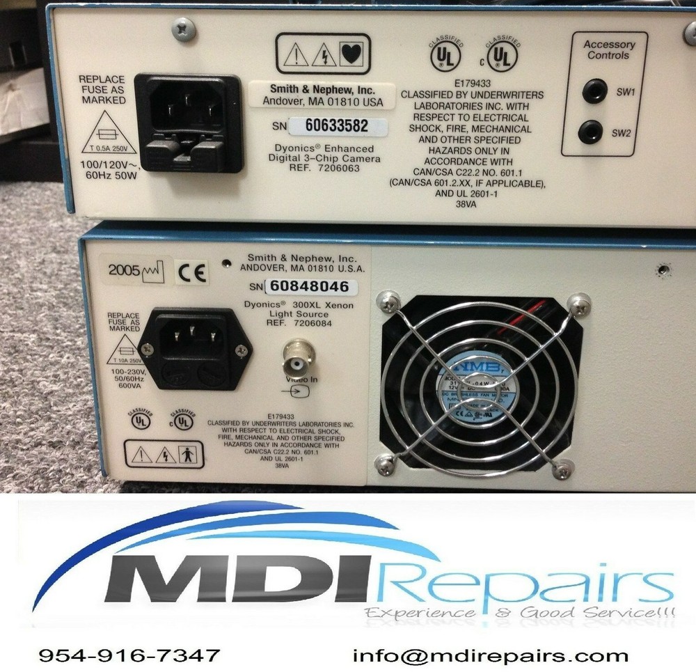 Dyonics ED-3 and Dyonics 300Xl Xenon Light Source.