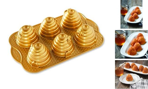 Beehive Cakelets Pan, One, Gold