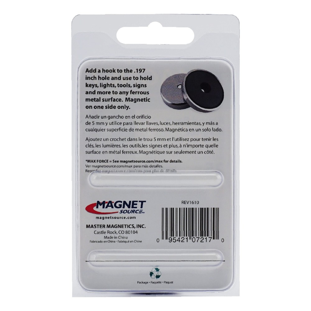 General 376B 2" Shallow Pot Ceramic Magnets (3-PACK)