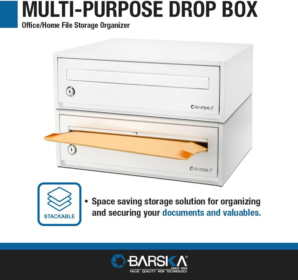 CB13118 Key Lock Multi-Purpose Desktop Envelopes Cash Documents Suggestions Drop
