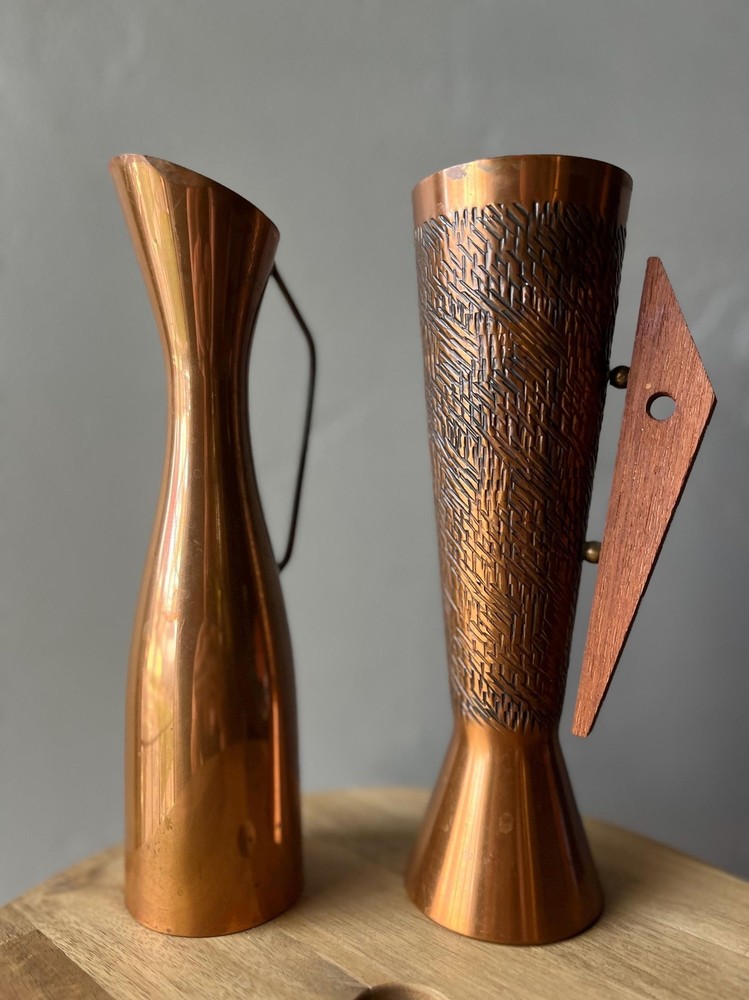 German Copper Pitchers/Vases