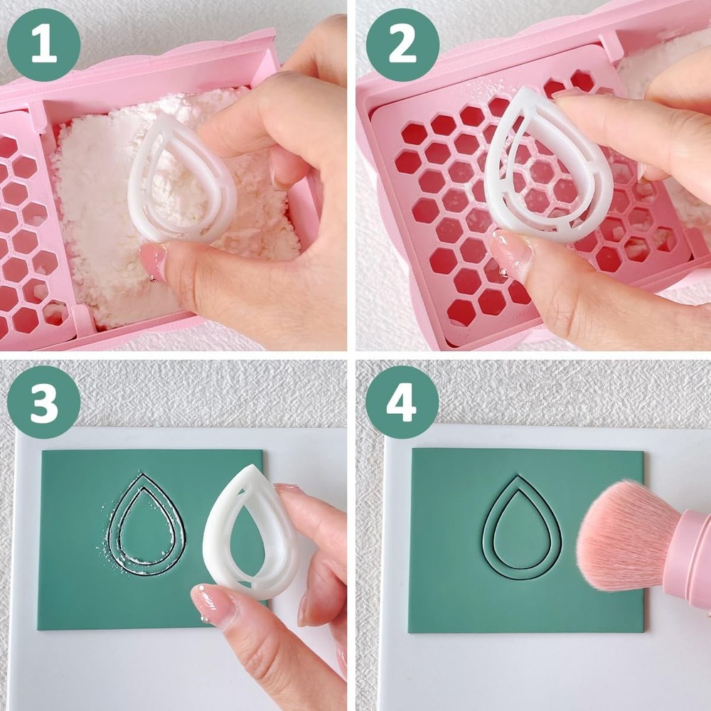 Cornstarch Tapper Box for Polymer Clay, Cornstarch Powder Container, Polymer ...