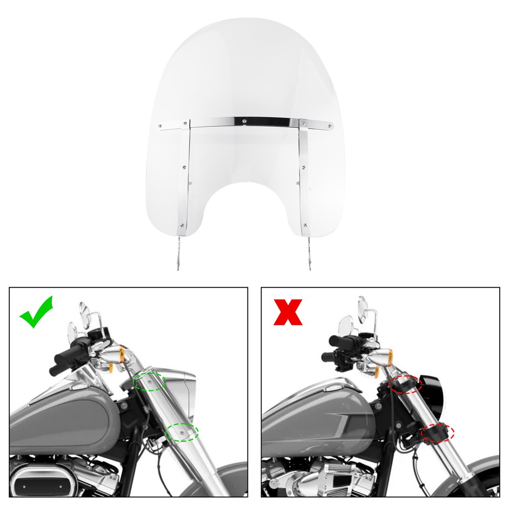 Windscreen Windshield Fit For Harley Heritage Softail Classic Fatboy 2000-2017