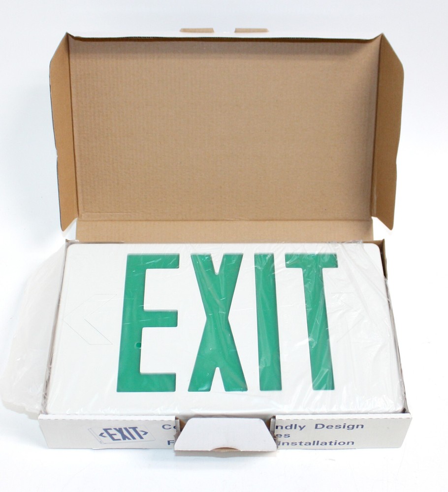 LED Exit Lighting Fixture Single or Double Face , Battery Backup, 6 PCS